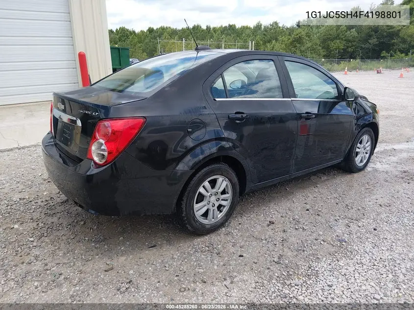2015 Chevrolet Sonic Lt Auto VIN: 1G1JC5SH4F4198801 Lot: 45285260