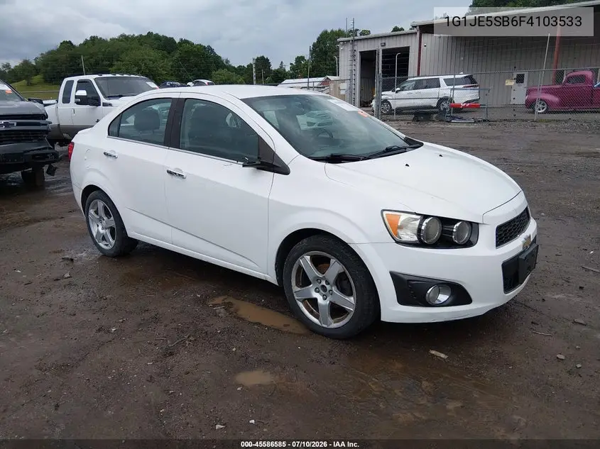 2015 Chevrolet Sonic Ltz Auto VIN: 1G1JE5SB6F4103533 Lot: 45586585