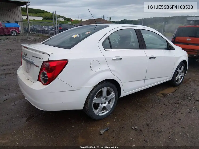 2015 Chevrolet Sonic Ltz Auto VIN: 1G1JE5SB6F4103533 Lot: 45586585
