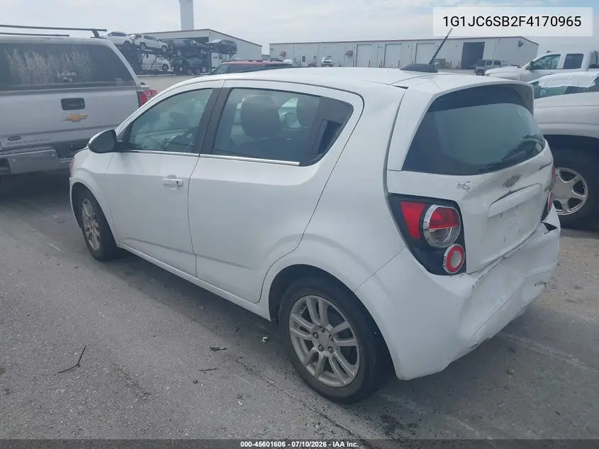2015 Chevrolet Sonic Lt Auto VIN: 1G1JC6SB2F4170965 Lot: 45601606