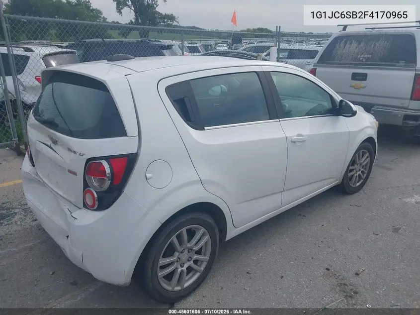 2015 Chevrolet Sonic Lt Auto VIN: 1G1JC6SB2F4170965 Lot: 45601606