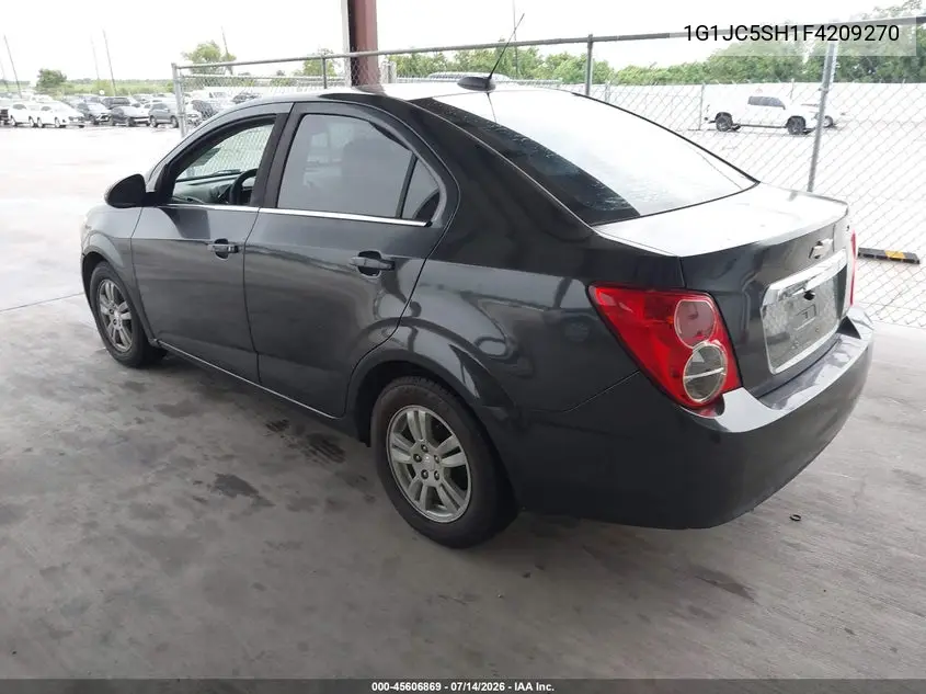 2015 Chevrolet Sonic Lt Auto VIN: 1G1JC5SH1F4209270 Lot: 45606869