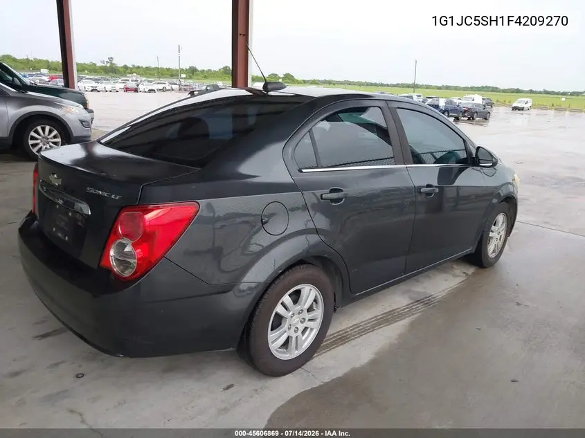 2015 Chevrolet Sonic Lt Auto VIN: 1G1JC5SH1F4209270 Lot: 45606869