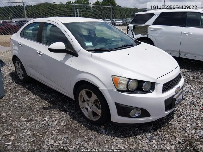 2015 Chevrolet Sonic Ltz Auto VIN: 1G1JE5SB0F4109022 Lot: 45632565