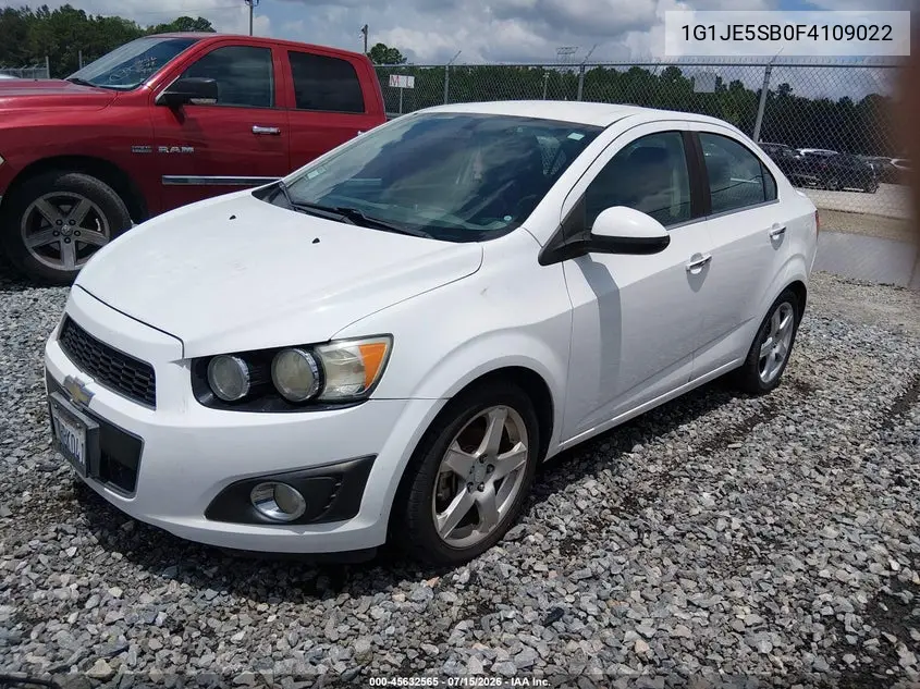 2015 Chevrolet Sonic Ltz Auto VIN: 1G1JE5SB0F4109022 Lot: 45632565