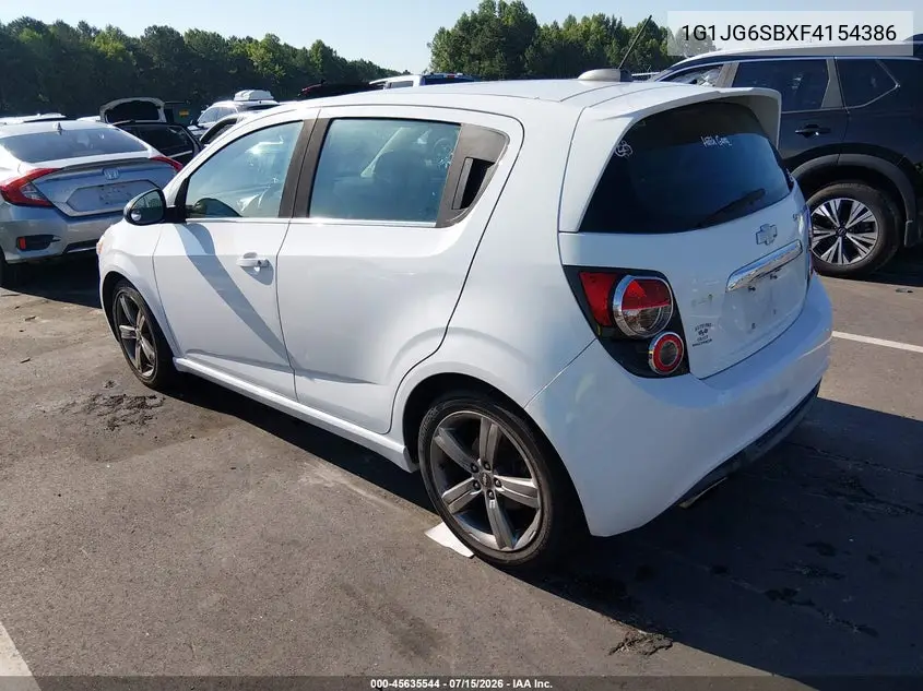 2015 Chevrolet Sonic Rs Auto VIN: 1G1JG6SBXF4154386 Lot: 45635544