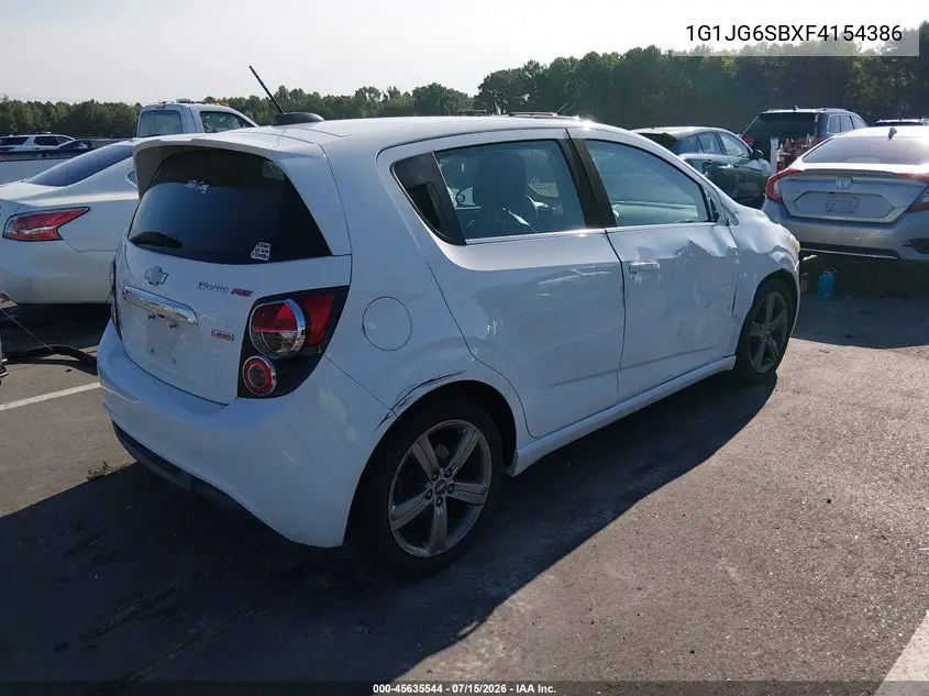 2015 Chevrolet Sonic Rs Auto VIN: 1G1JG6SBXF4154386 Lot: 45635544