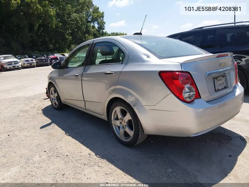 2015 Chevrolet Sonic Ltz Auto VIN: 1G1JE5SB8F4208381 Lot: 45635622