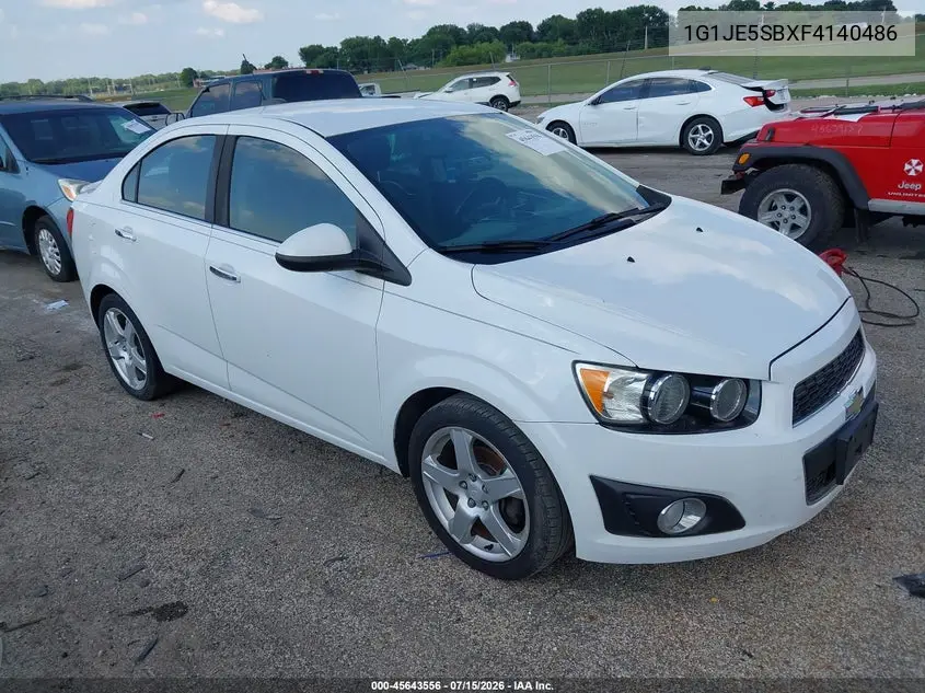 2015 Chevrolet Sonic Ltz Auto VIN: 1G1JE5SBXF4140486 Lot: 45643556
