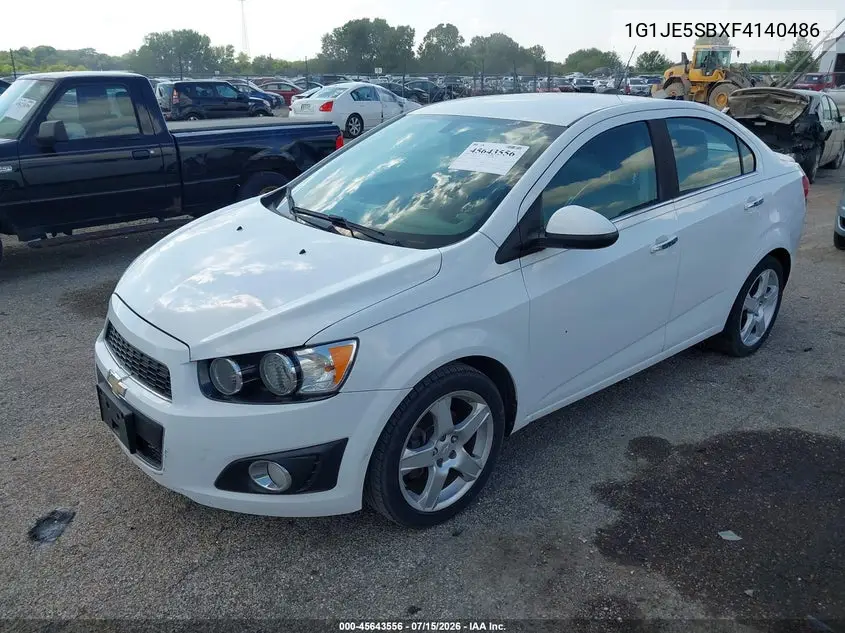 2015 Chevrolet Sonic Ltz Auto VIN: 1G1JE5SBXF4140486 Lot: 45643556