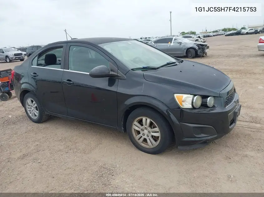 2015 Chevrolet Sonic Lt Auto VIN: 1G1JC5SH7F4215753 Lot: 45645414