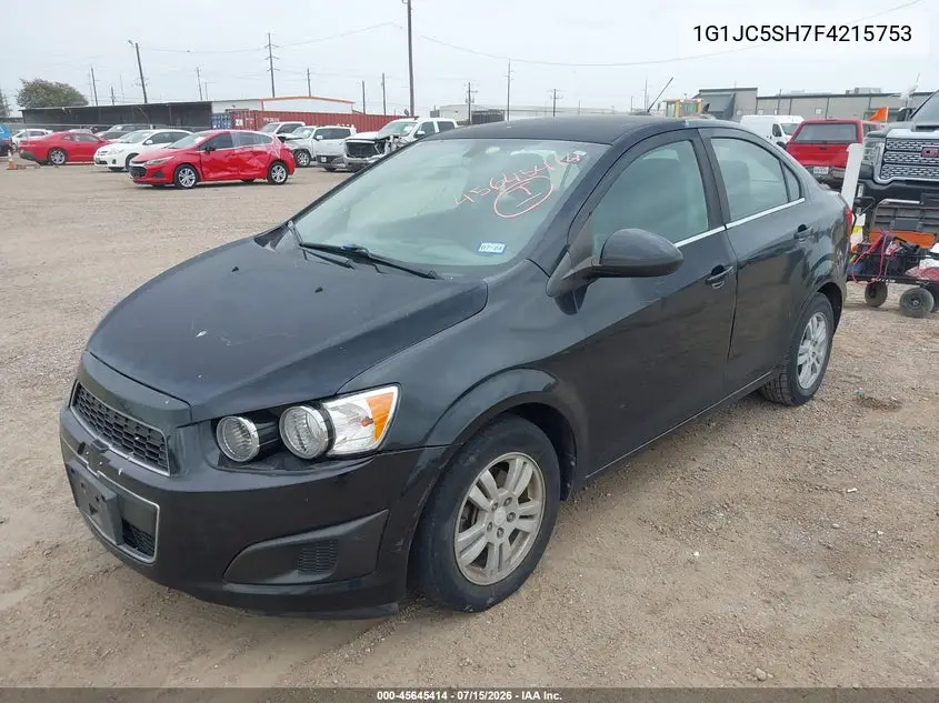2015 Chevrolet Sonic Lt Auto VIN: 1G1JC5SH7F4215753 Lot: 45645414