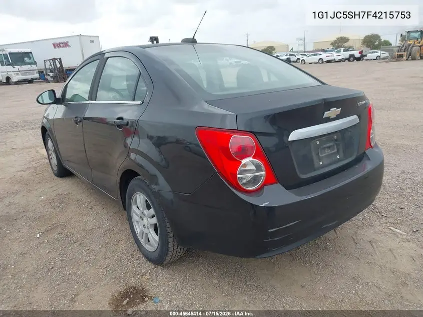 2015 Chevrolet Sonic Lt Auto VIN: 1G1JC5SH7F4215753 Lot: 45645414