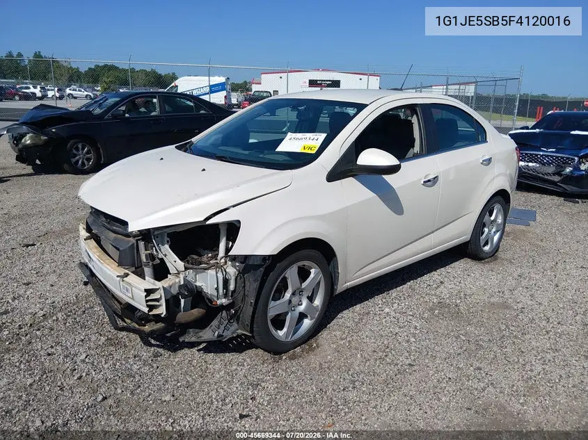 2015 Chevrolet Sonic Ltz Auto VIN: 1G1JE5SB5F4120016 Lot: 45669344