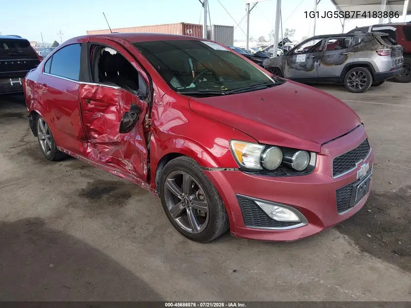 2015 Chevrolet Sonic Rs Auto VIN: 1G1JG5SB7F4183886 Lot: 45686576