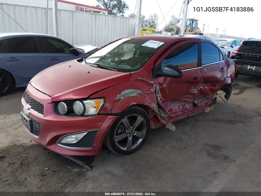 2015 Chevrolet Sonic Rs Auto VIN: 1G1JG5SB7F4183886 Lot: 45686576