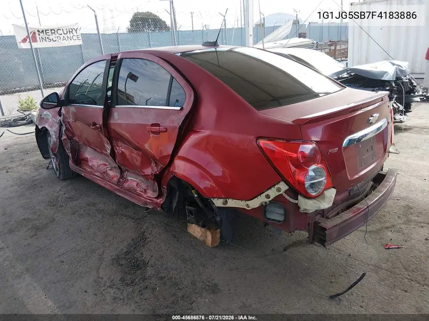 2015 Chevrolet Sonic Rs Auto VIN: 1G1JG5SB7F4183886 Lot: 45686576