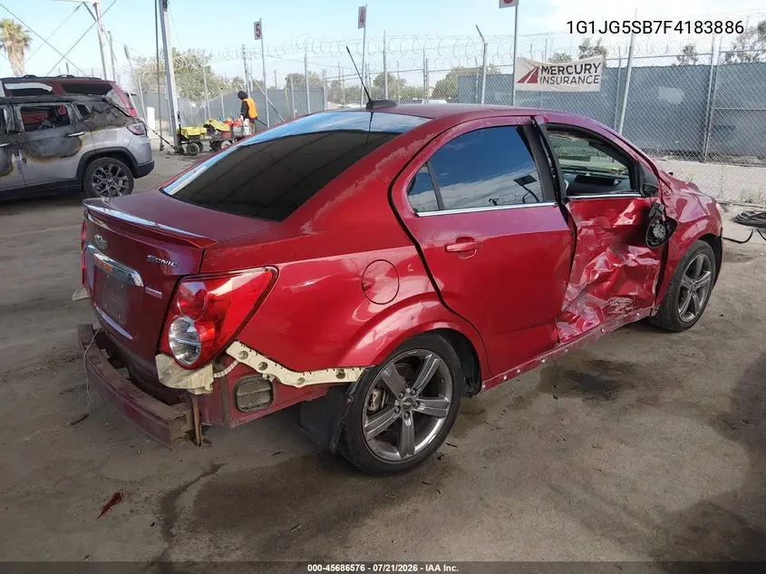 2015 Chevrolet Sonic Rs Auto VIN: 1G1JG5SB7F4183886 Lot: 45686576