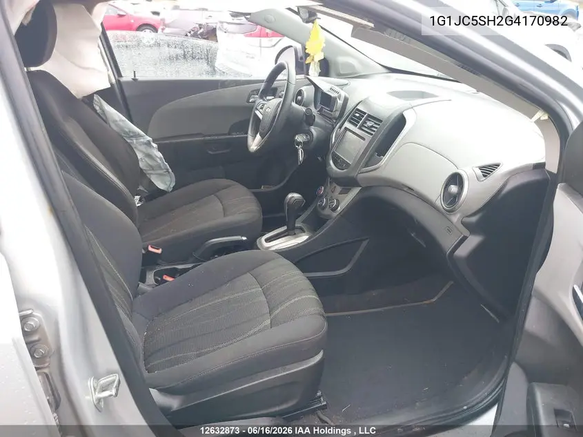 2016 Chevrolet Sonic Lt VIN: 1G1JC5SH2G4170982 Lot: 12632873