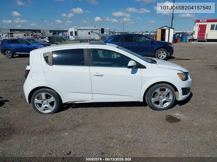 2016 Chevrolet Sonic Lt VIN: 1G1JC6SB2G4157540 Lot: 30092076