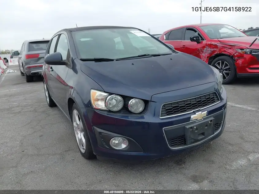2016 Chevrolet Sonic Ltz Auto VIN: 1G1JE6SB7G4158922 Lot: 45194699