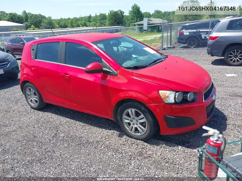 2016 Chevrolet Sonic Lt Auto VIN: 1G1JC6SHXG4167348 Lot: 45247167