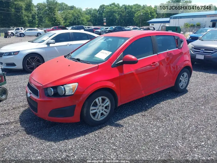 2016 Chevrolet Sonic Lt Auto VIN: 1G1JC6SHXG4167348 Lot: 45247167