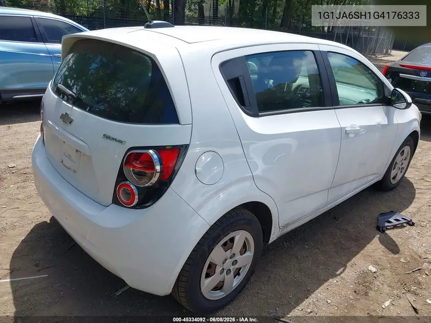 2016 Chevrolet Sonic Ls Auto VIN: 1G1JA6SH1G4176333 Lot: 45334092
