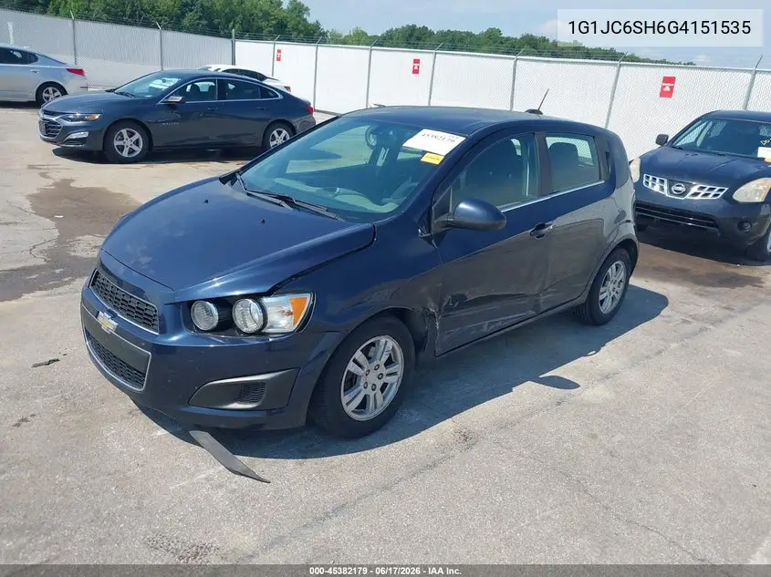 2016 Chevrolet Sonic Lt Auto VIN: 1G1JC6SH6G4151535 Lot: 45382179