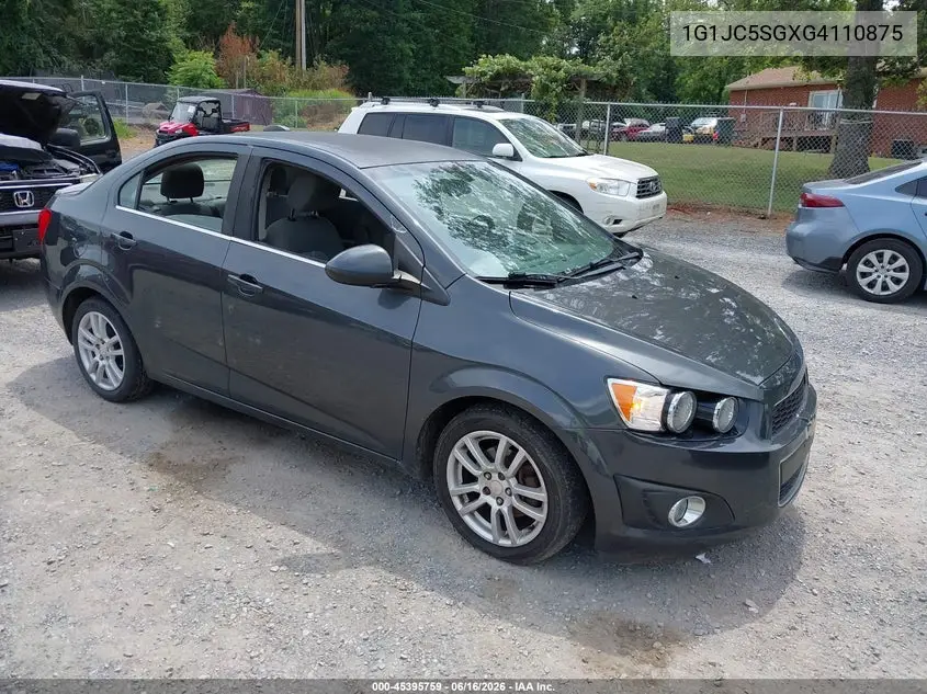 2016 Chevrolet Sonic Lt Auto VIN: 1G1JC5SGXG4110875 Lot: 45395759