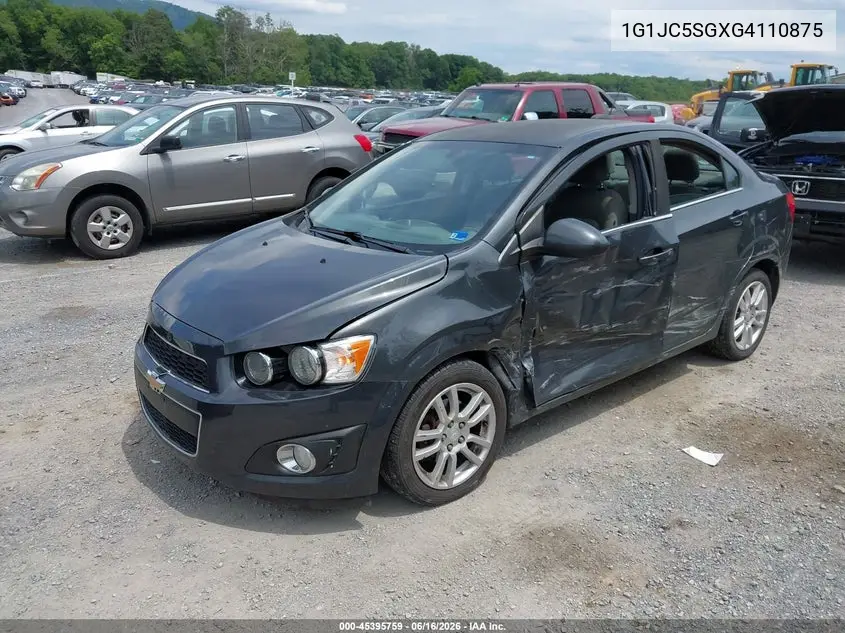 2016 Chevrolet Sonic Lt Auto VIN: 1G1JC5SGXG4110875 Lot: 45395759