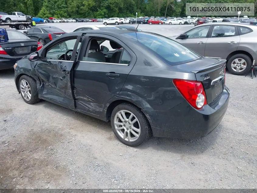 2016 Chevrolet Sonic Lt Auto VIN: 1G1JC5SGXG4110875 Lot: 45395759