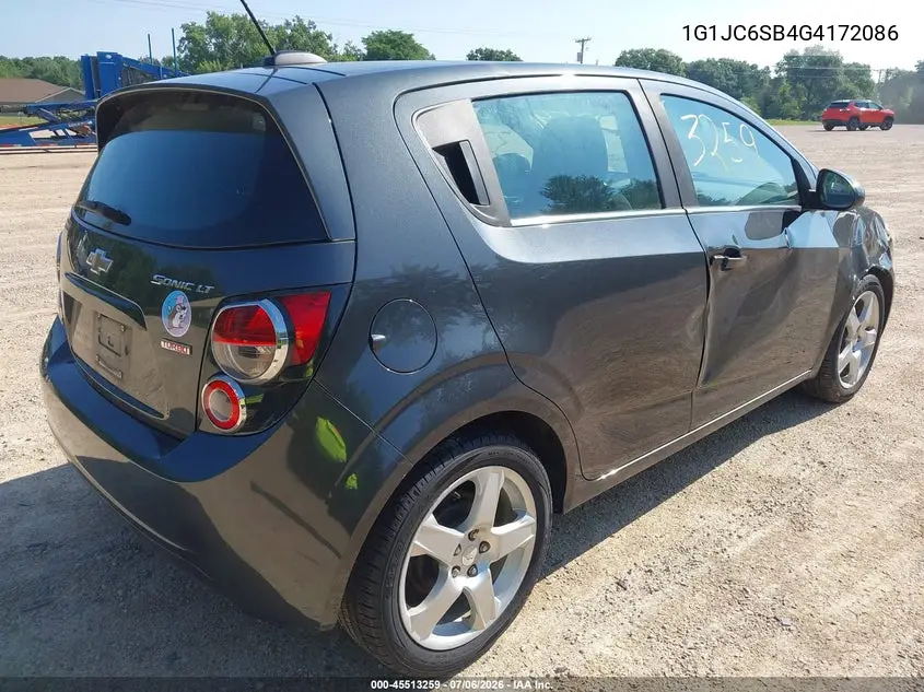 2016 Chevrolet Sonic Lt Auto VIN: 1G1JC6SB4G4172086 Lot: 45513259