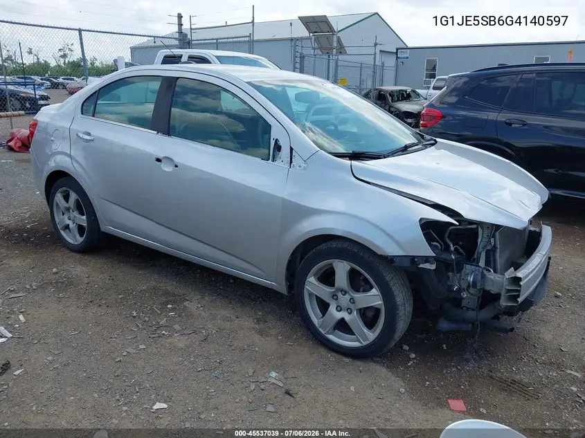 2016 Chevrolet Sonic Ltz Auto VIN: 1G1JE5SB6G4140597 Lot: 45537039