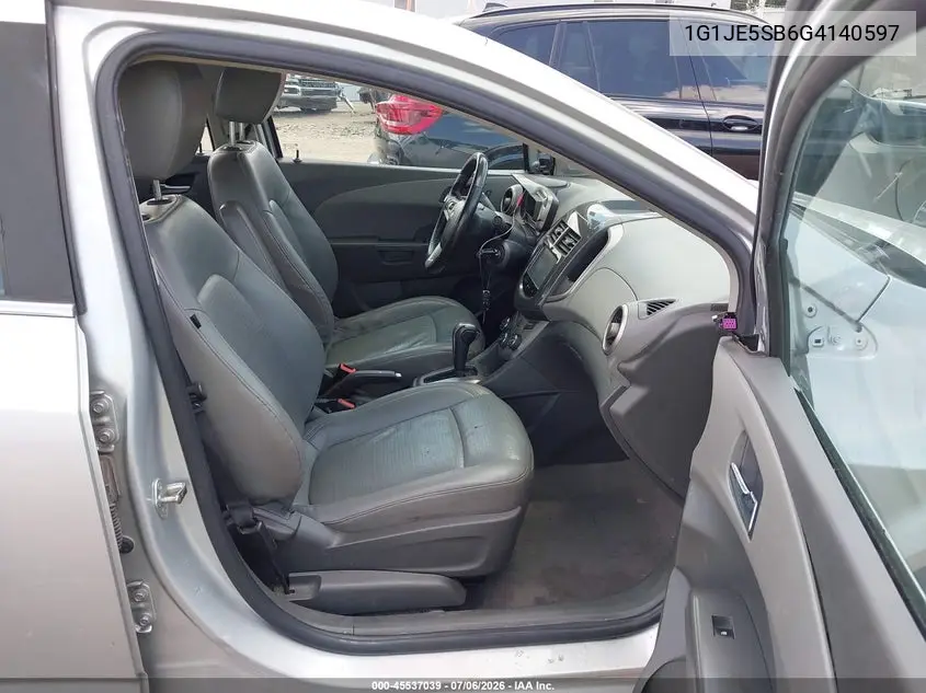 2016 Chevrolet Sonic Ltz Auto VIN: 1G1JE5SB6G4140597 Lot: 45537039