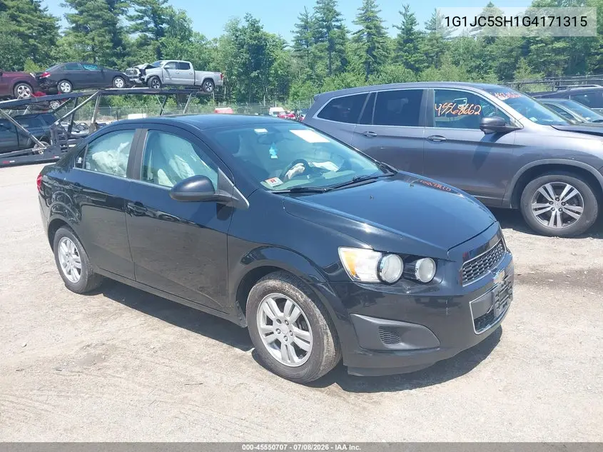 2016 Chevrolet Sonic Lt Auto VIN: 1G1JC5SH1G4171315 Lot: 45550707
