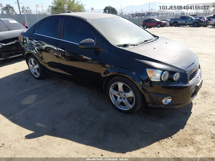 2016 Chevrolet Sonic Ltz Auto VIN: 1G1JE5SB4G4155017 Lot: 45574105