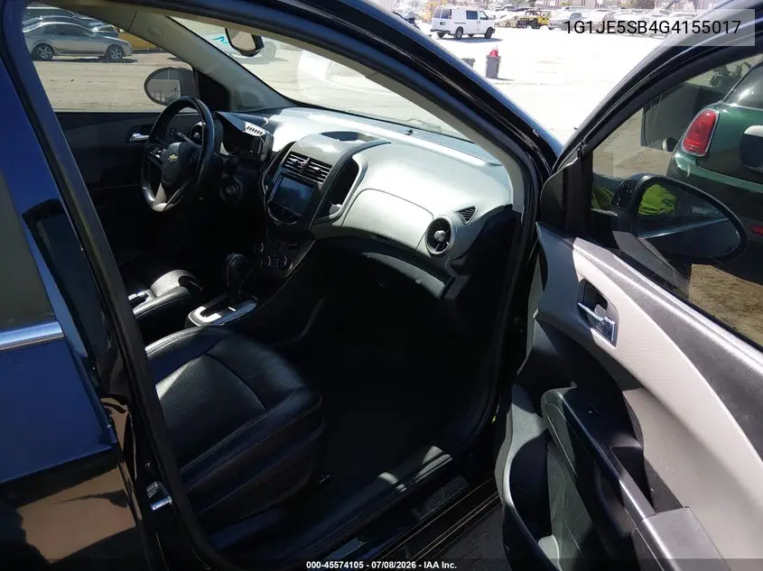 2016 Chevrolet Sonic Ltz Auto VIN: 1G1JE5SB4G4155017 Lot: 45574105