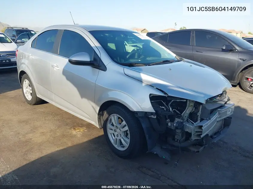 2016 Chevrolet Sonic Lt Auto VIN: 1G1JC5SB6G4149709 Lot: 45579226