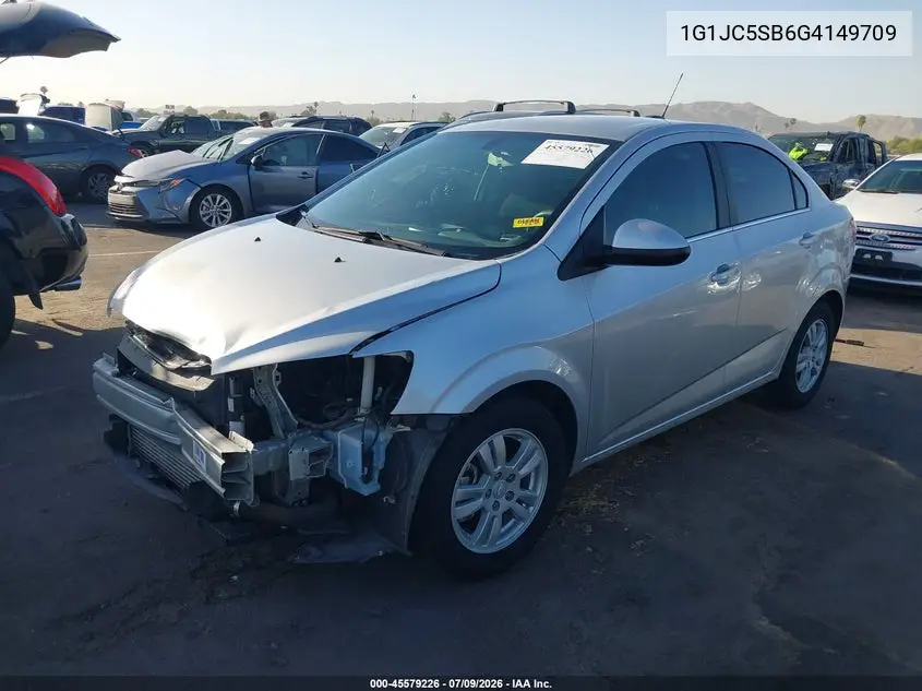 2016 Chevrolet Sonic Lt Auto VIN: 1G1JC5SB6G4149709 Lot: 45579226