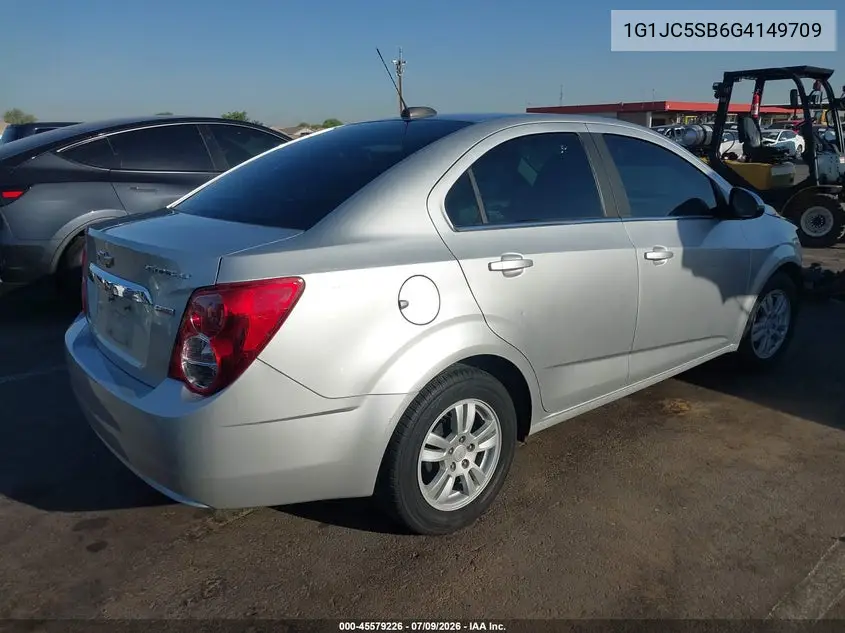 2016 Chevrolet Sonic Lt Auto VIN: 1G1JC5SB6G4149709 Lot: 45579226