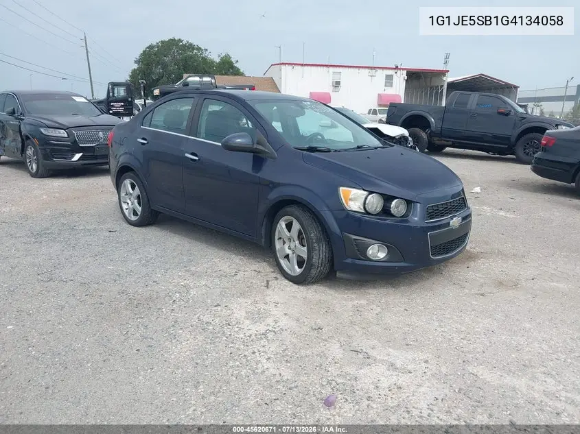2016 Chevrolet Sonic Ltz Auto VIN: 1G1JE5SB1G4134058 Lot: 45620671