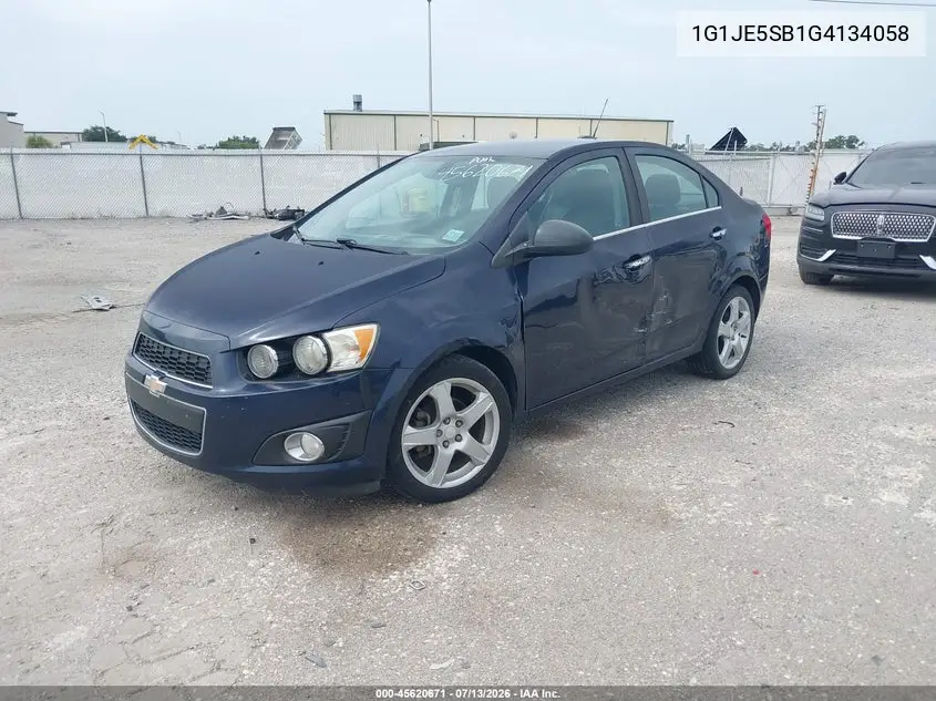 2016 Chevrolet Sonic Ltz Auto VIN: 1G1JE5SB1G4134058 Lot: 45620671