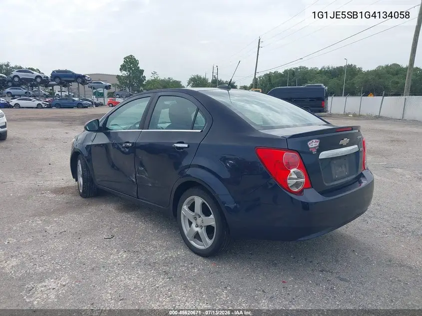 2016 Chevrolet Sonic Ltz Auto VIN: 1G1JE5SB1G4134058 Lot: 45620671
