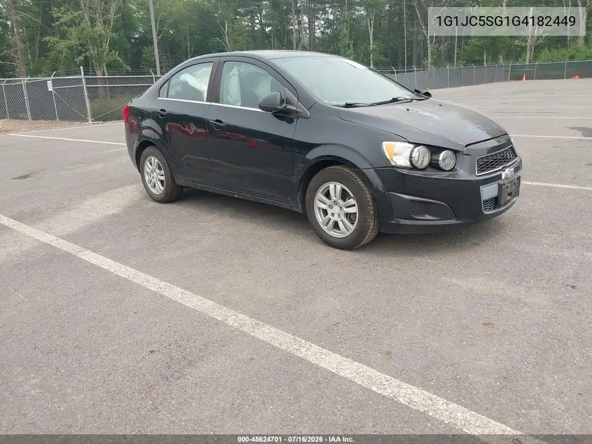 2016 Chevrolet Sonic Lt Auto VIN: 1G1JC5SG1G4182449 Lot: 45624701