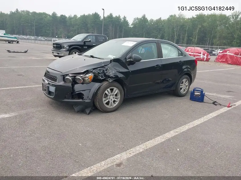 2016 Chevrolet Sonic Lt Auto VIN: 1G1JC5SG1G4182449 Lot: 45624701