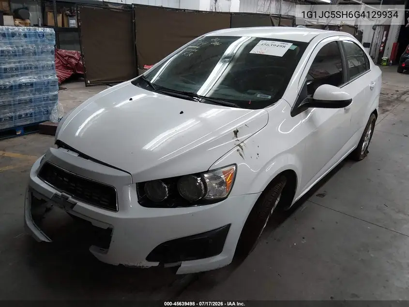2016 Chevrolet Sonic Lt Auto VIN: 1G1JC5SH6G4129934 Lot: 45639498