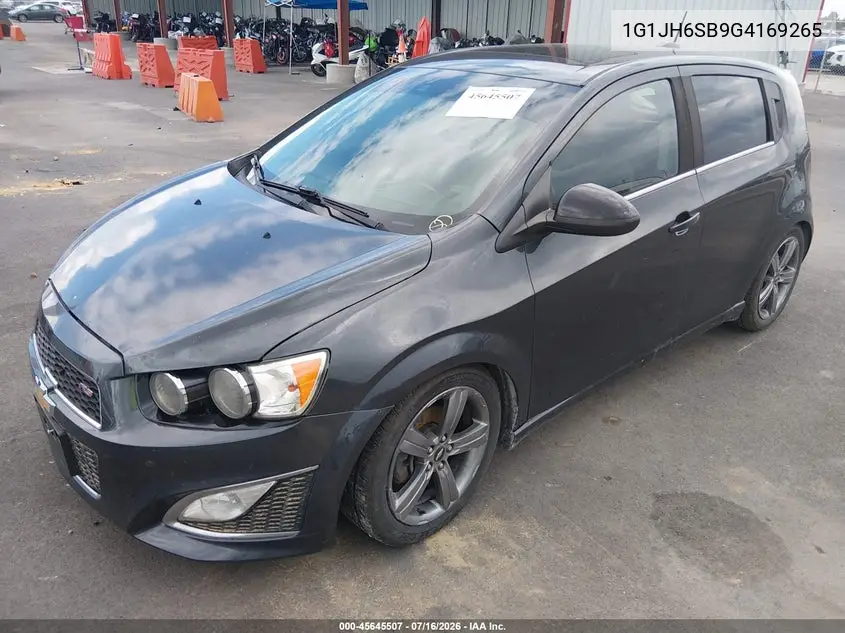 2016 Chevrolet Sonic Rs Manual VIN: 1G1JH6SB9G4169265 Lot: 45645507