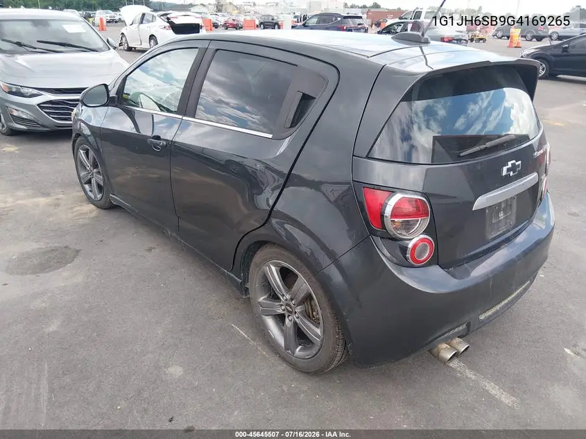 2016 Chevrolet Sonic Rs Manual VIN: 1G1JH6SB9G4169265 Lot: 45645507