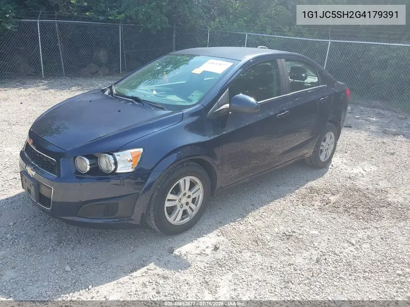 2016 Chevrolet Sonic Lt Auto VIN: 1G1JC5SH2G4179391 Lot: 45652877